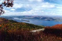 View of Lake George from the Adirondack Mountains